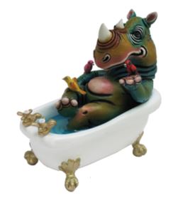 Carlos and Albert Rhino in Bathtub (Mini)